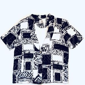 Vintage In Cinq short sleeve blazer shirt w dickie